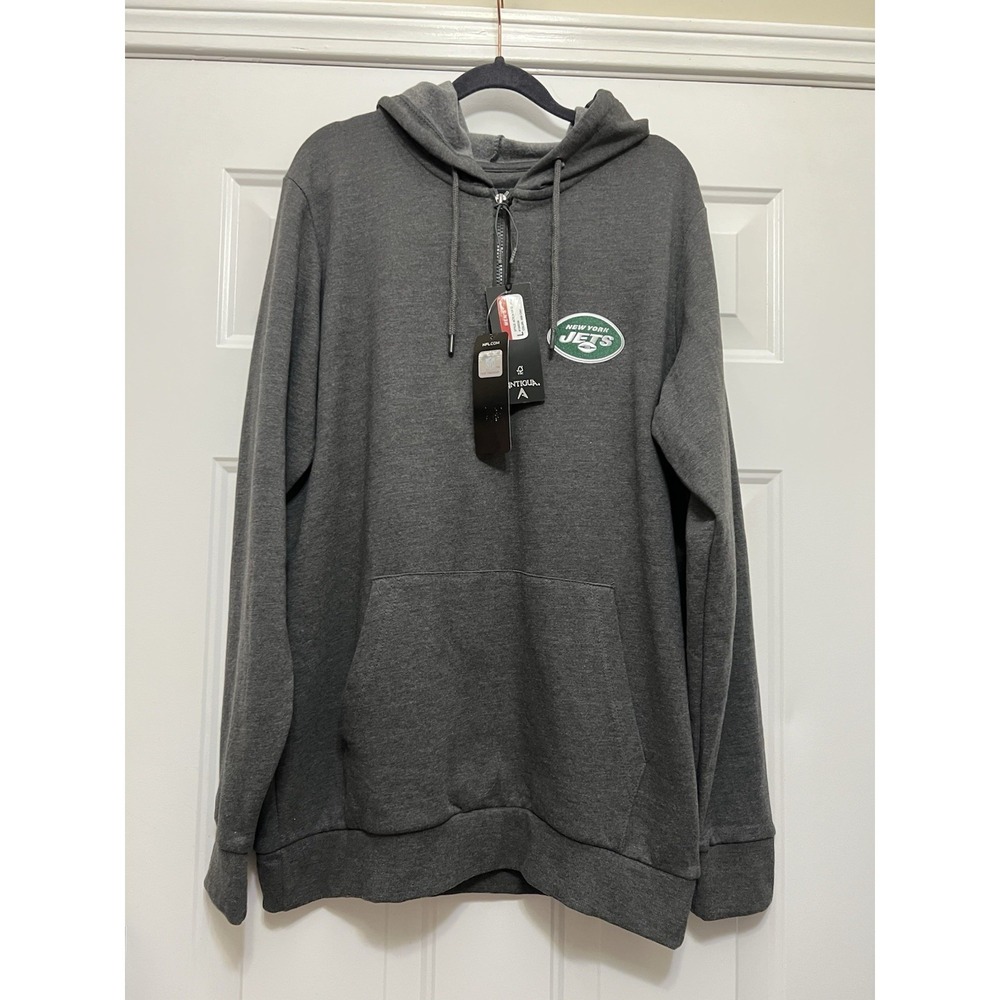 NWT New York Jets Antigua Quarter Zip Pullover Men's Size Large NFL Football